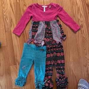 Matilda Jane Teal and Floral Outfit Set
